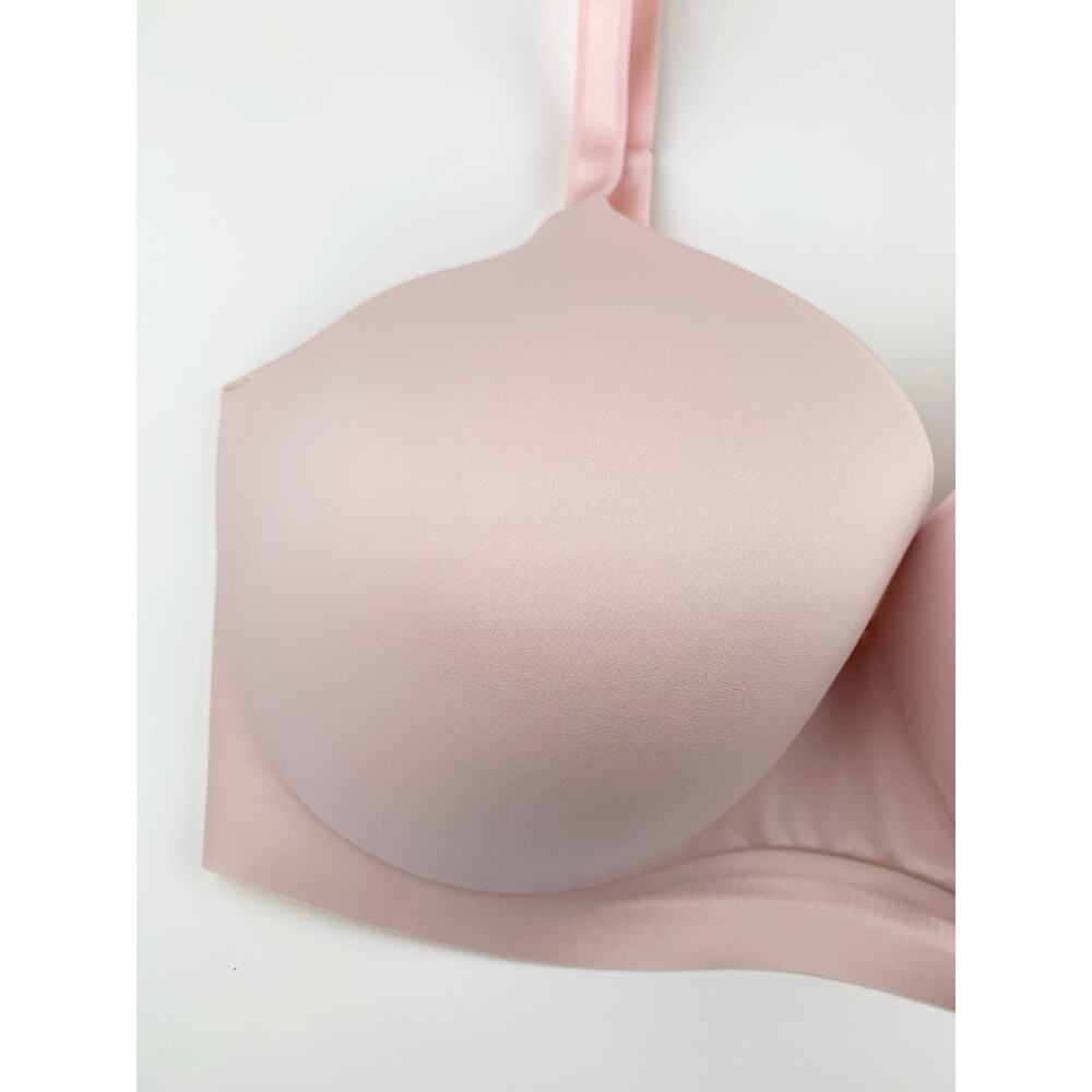New Victorias Secret Body By Victoria No Wire Plunge Bra Pink M-DD 36DD 38DD - Picture 3 of 11